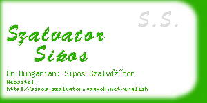 szalvator sipos business card